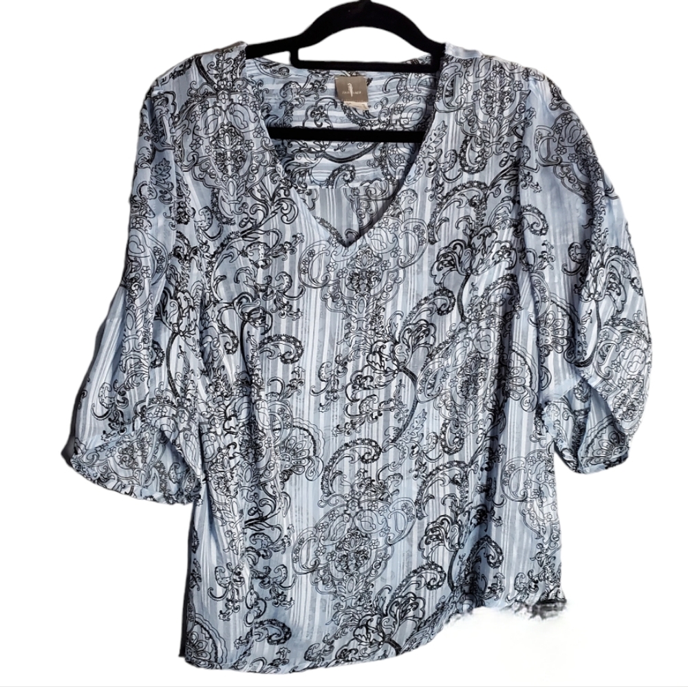 Fair Lady sheer Floral Blue size 10
